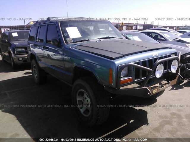 1J4FF68S5XL612571 - 1999 JEEP CHEROKEE SPORT/CLASSIC TEAL photo 1