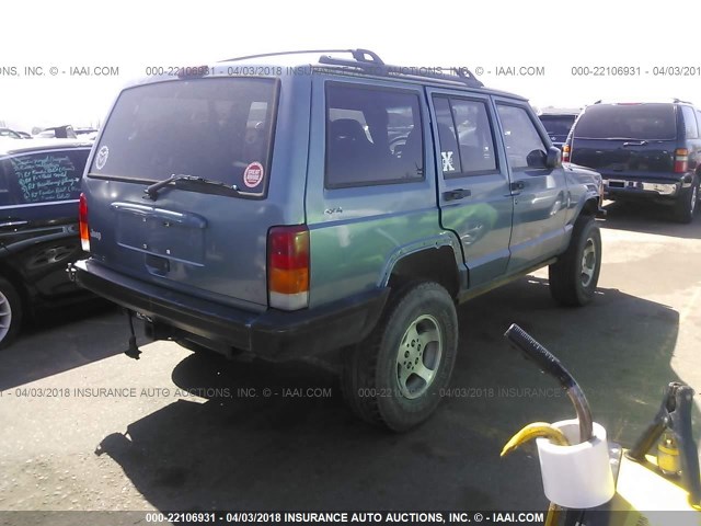 1J4FF68S5XL612571 - 1999 JEEP CHEROKEE SPORT/CLASSIC TEAL photo 4