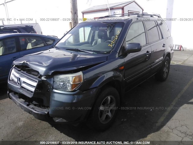 2HKYF18706H564185 - 2006 HONDA PILOT EX GRAY photo 2