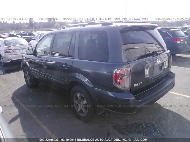 2HKYF18706H564185 - 2006 HONDA PILOT EX GRAY photo 3