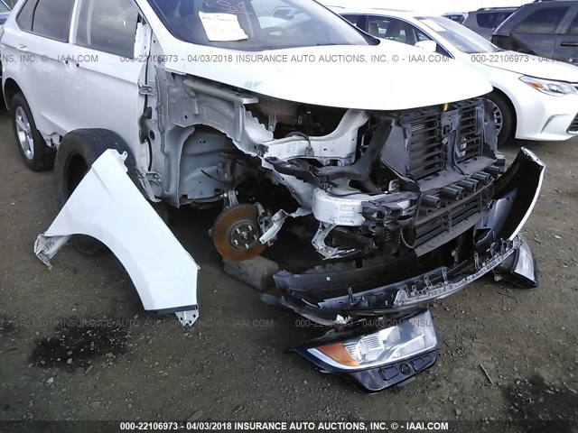 2FMTK3G91FBC34700 - 2015 FORD EDGE SE WHITE photo 6