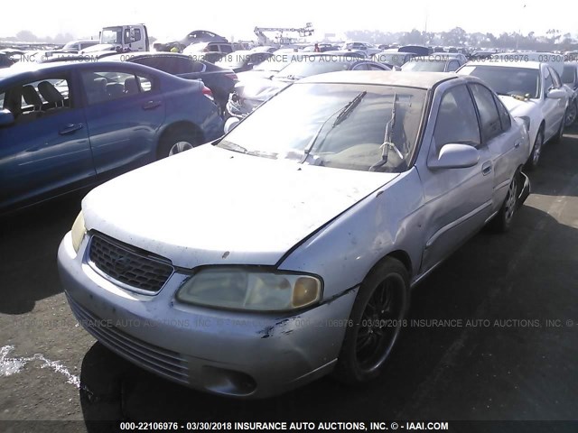 3N1CB51D82L603387 - 2002 NISSAN SENTRA XE/GXE SILVER photo 2