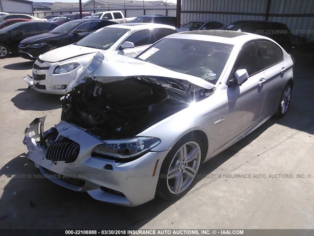 WBAXA5C52ED690198 - 2014 BMW 535 D SILVER photo 2