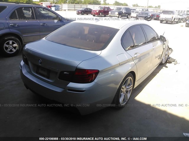 WBAXA5C52ED690198 - 2014 BMW 535 D SILVER photo 4