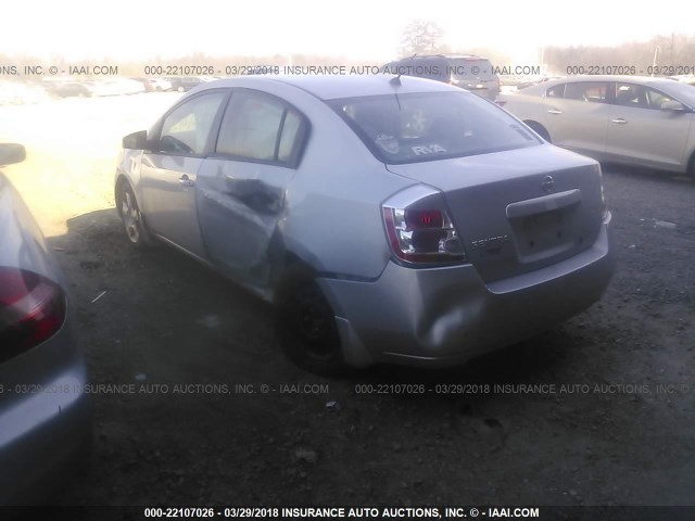 3N1AB61EX8L743522 - 2008 NISSAN SENTRA 2.0/2.0S/2.0SL SILVER photo 3