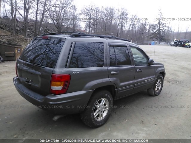 1J4GW58N6YC259851 - 2000 JEEP GRAND CHEROKEE LIMITED GRAY photo 4