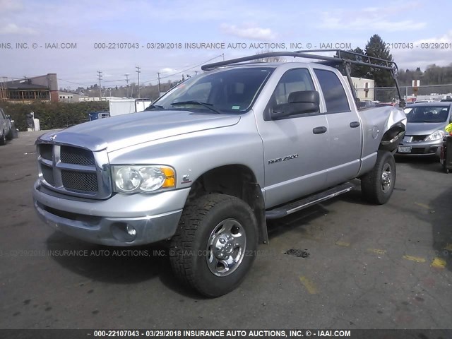 3D7KU28C43G805805 - 2003 DODGE RAM 2500 ST/SLT SILVER photo 2