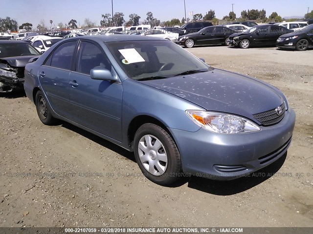 4T1BE32K02U571960 - 2002 TOYOTA CAMRY LE/XLE/SE Light Blue photo 1