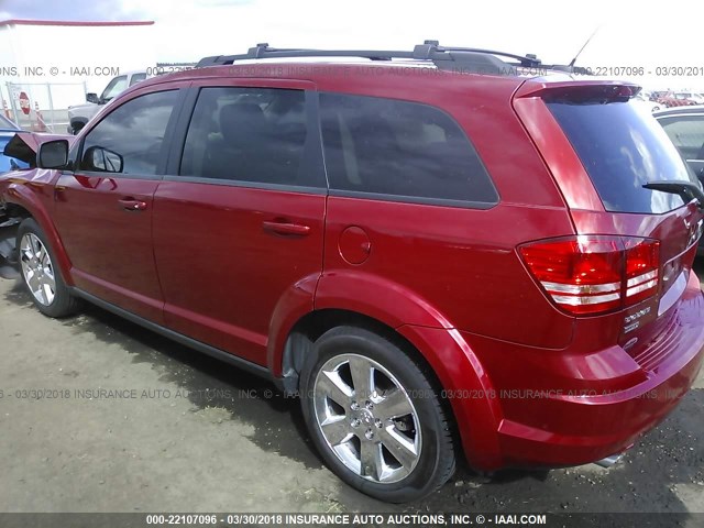 3D4GH57V59T557821 - 2009 DODGE JOURNEY SXT RED photo 3