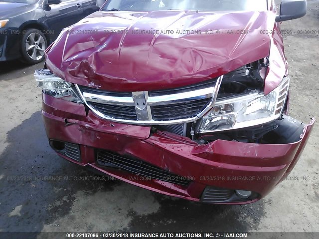 3D4GH57V59T557821 - 2009 DODGE JOURNEY SXT RED photo 6