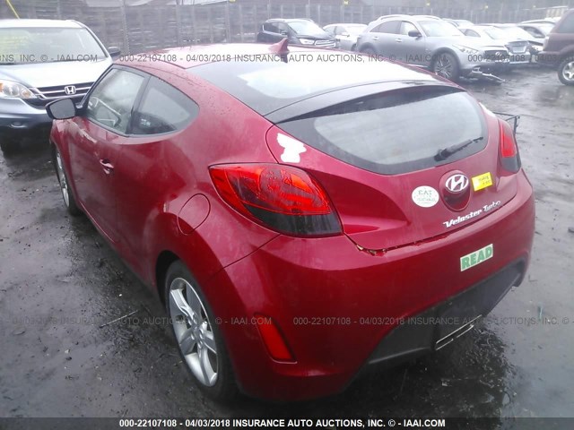 KMHTC6AD4CU034752 - 2012 HYUNDAI VELOSTER RED photo 3