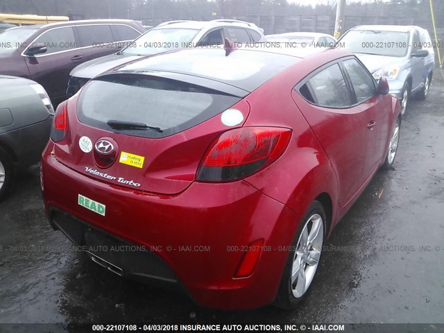 KMHTC6AD4CU034752 - 2012 HYUNDAI VELOSTER RED photo 4