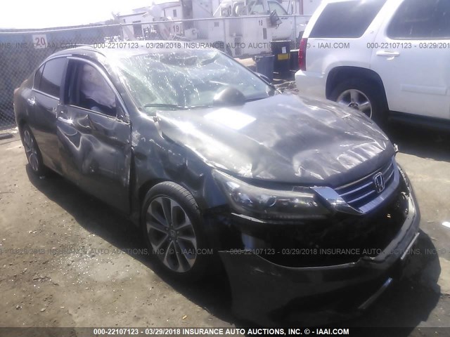 1HGCR2F53FA110403 - 2015 HONDA ACCORD SPORT Сұр фото 1