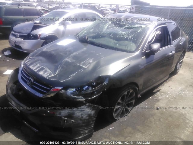 1HGCR2F53FA110403 - 2015 HONDA ACCORD SPORT Сұр фото 2