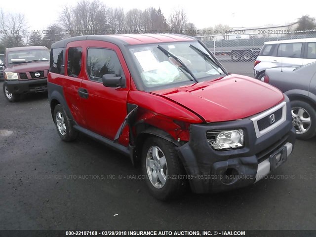 5J6YH18685L017123 - 2005 HONDA ELEMENT EX RED photo 1