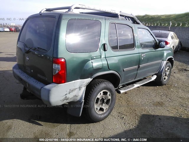 5N1ED28T0YC581753 - 2000 NISSAN XTERRA XE/SE GREEN photo 4