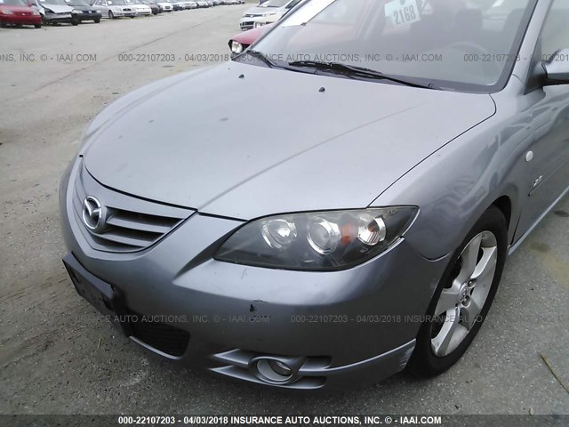 JM1BK323261510431 - 2006 MAZDA 3 S GRAY photo 6