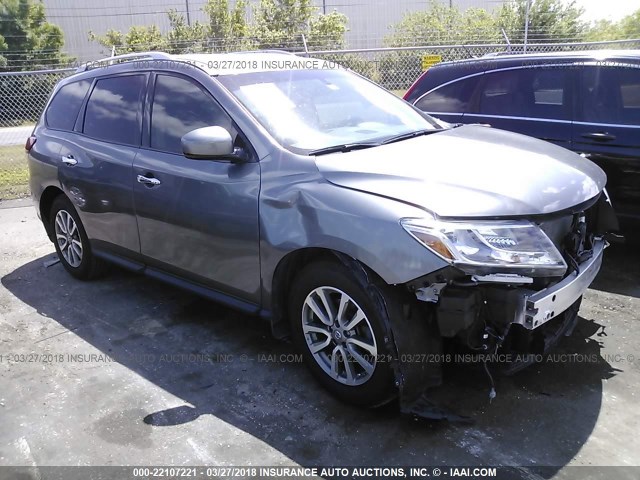 5N1AR2MN1FC628390 - 2015 NISSAN PATHFINDER S/SV/SL/PLATINUM 灰色 照片 1