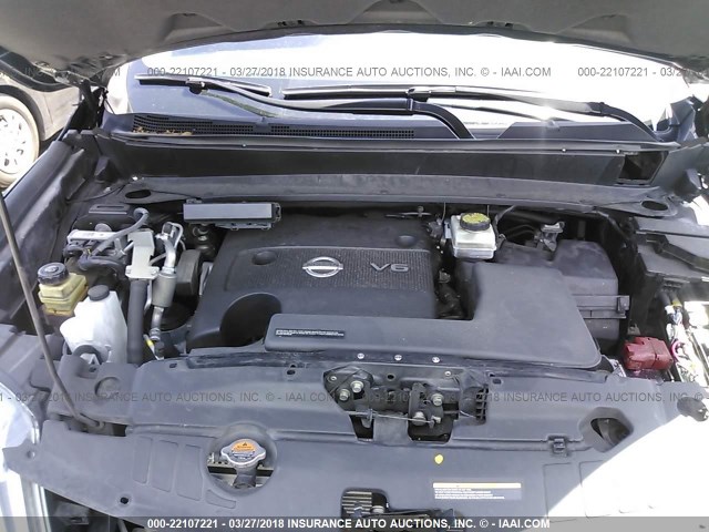 5N1AR2MN1FC628390 - 2015 NISSAN PATHFINDER S/SV/SL/PLATINUM 灰色 照片 10