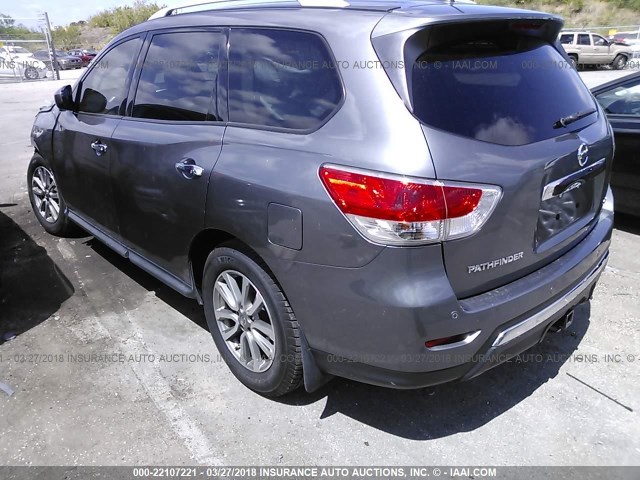 5N1AR2MN1FC628390 - 2015 NISSAN PATHFINDER S/SV/SL/PLATINUM 灰色 照片 3