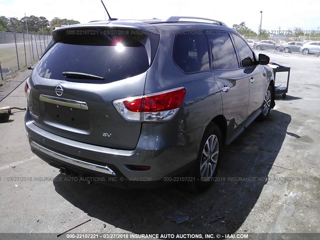 5N1AR2MN1FC628390 - 2015 NISSAN PATHFINDER S/SV/SL/PLATINUM 灰色 照片 4