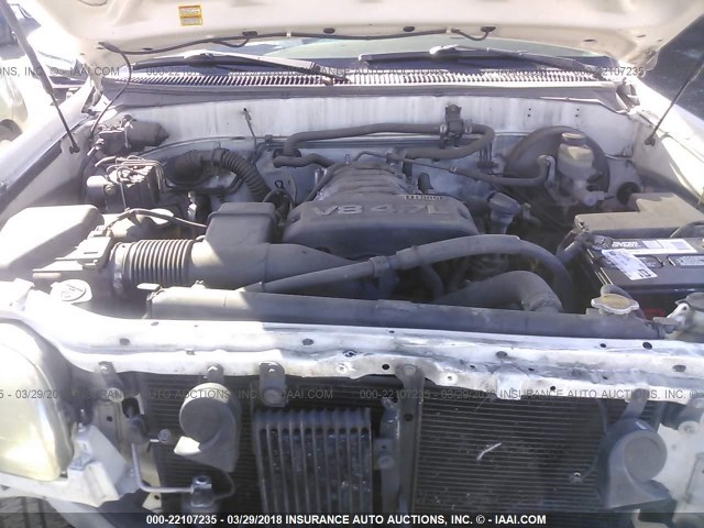 5TBRT34193S371784 - 2003 TOYOTA TUNDRA ACCESS CAB SR5 WHITE photo 10
