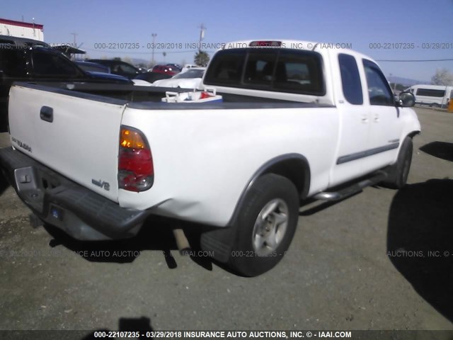 5TBRT34193S371784 - 2003 TOYOTA TUNDRA ACCESS CAB SR5 WHITE photo 4