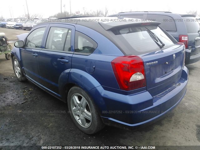 1B3HB48A69D133242 - 2009 DODGE CALIBER SXT BLUE photo 3