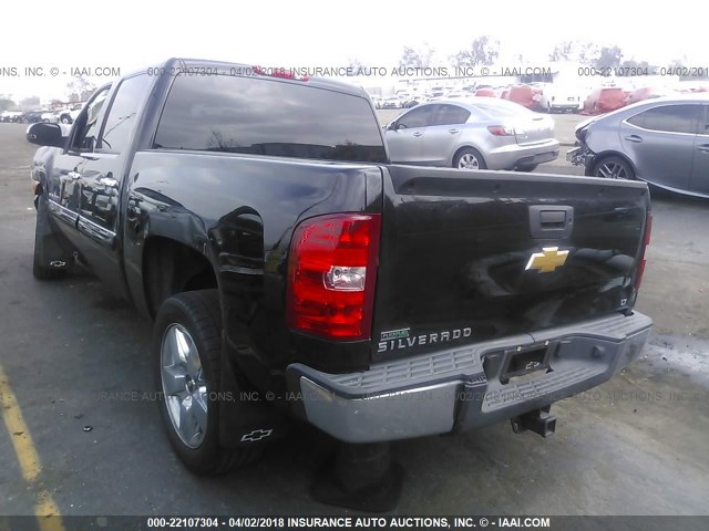 3GCRCSE09AG232323 - 2010 CHEVROLET SILVERADO C1500 LT BLACK photo 3