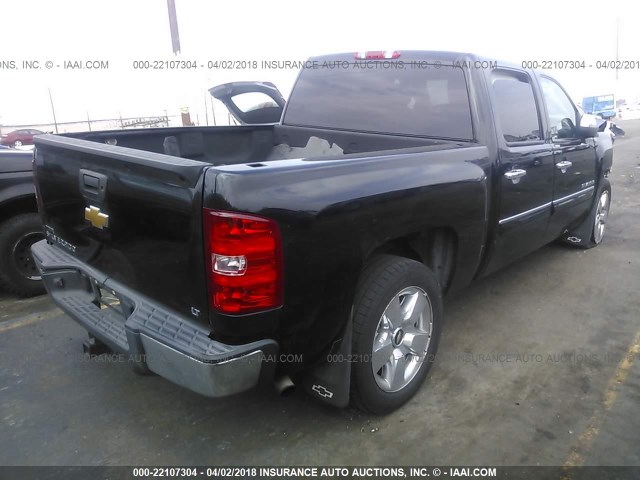 3GCRCSE09AG232323 - 2010 CHEVROLET SILVERADO C1500 LT BLACK photo 4