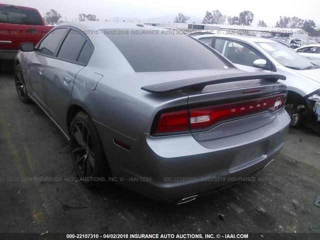 2C3CDXCT1EH122860 - 2014 DODGE CHARGER R/T SILVER photo 3