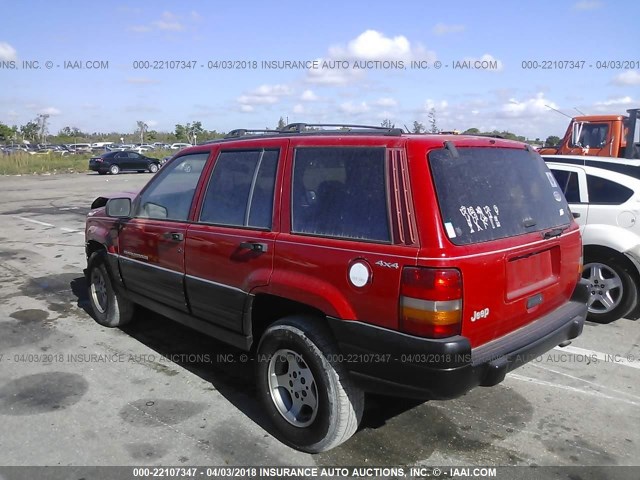 1J4GZ58S8WC106950 - 1998 JEEP GRAND CHEROKEE LAREDO/TSI RED photo 3