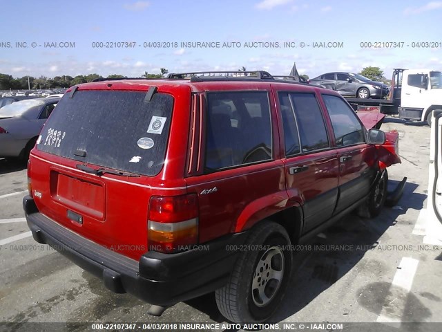 1J4GZ58S8WC106950 - 1998 JEEP GRAND CHEROKEE LAREDO/TSI RED photo 4