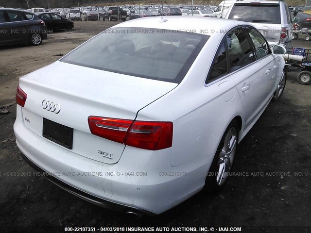 WAUFGAFC6FN018430 - 2015 AUDI A6 PREMIUM PLUS WHITE photo 4