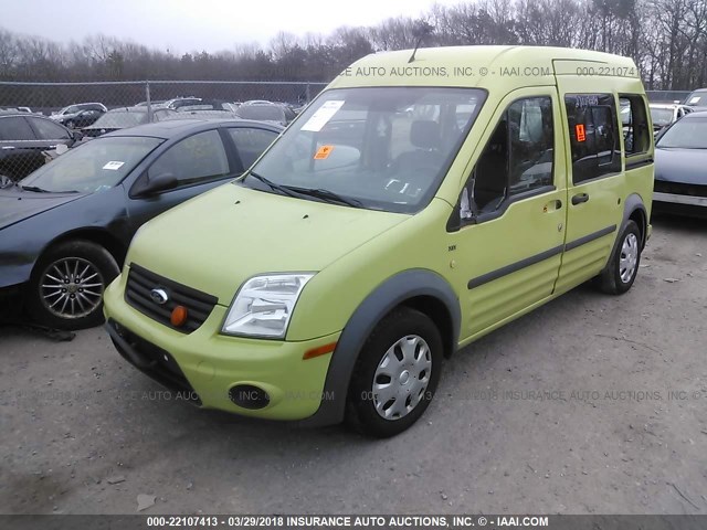 NM0KS9CN2DT128403 - 2013 FORD TRANSIT CONNECT XLT PREMIUM GREEN photo 2