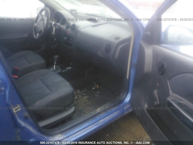 KL1TD66626B633376 - 2006 CHEVROLET AVEO LS BLUE photo 5