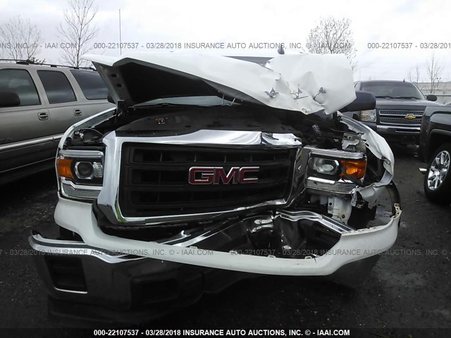 1GTN1TEC7FZ410127 - 2015 GMC SIERRA C1500 WHITE photo 6