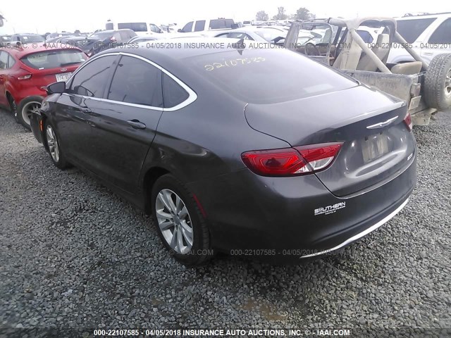 1C3CCCABXGN123909 - 2016 CHRYSLER 200 LIMITED GRAY photo 3