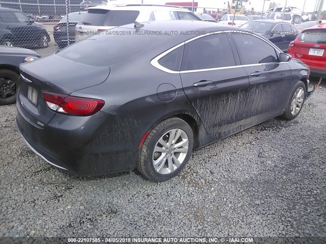 1C3CCCABXGN123909 - 2016 CHRYSLER 200 LIMITED GRAY photo 4