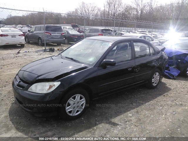 2HGES16345H601567 - 2005 HONDA CIVIC DX VP 黑色 照片 2