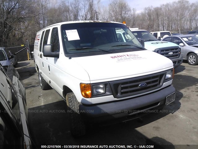 1FTNE24W46DA69695 - 2006 FORD ECONOLINE E250 VAN WHITE photo 1