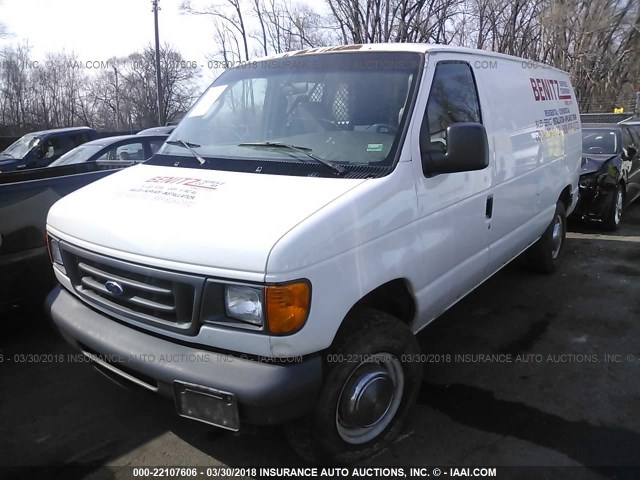 1FTNE24W46DA69695 - 2006 FORD ECONOLINE E250 VAN WHITE photo 2