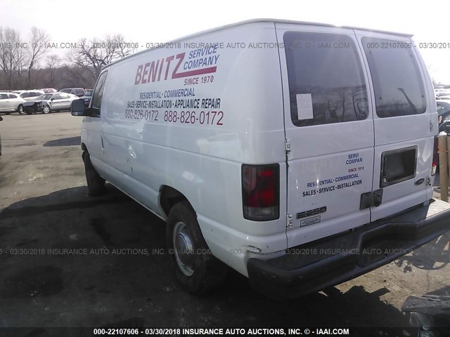 1FTNE24W46DA69695 - 2006 FORD ECONOLINE E250 VAN WHITE photo 3