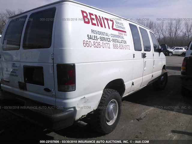 1FTNE24W46DA69695 - 2006 FORD ECONOLINE E250 VAN WHITE photo 4