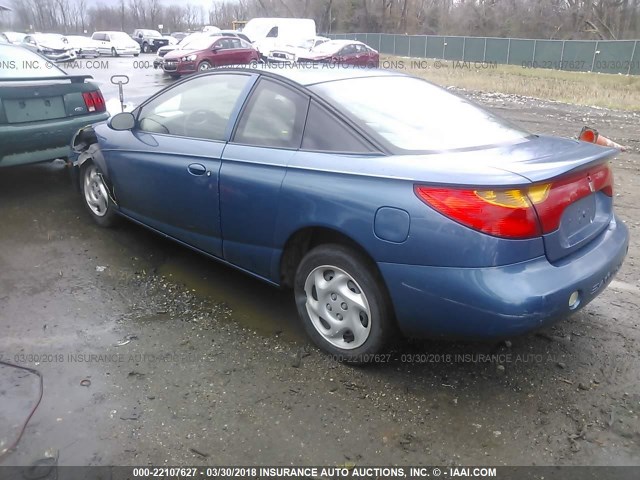 1G8ZY12732Z192068 - 2002 SATURN SC2 BLUE photo 3