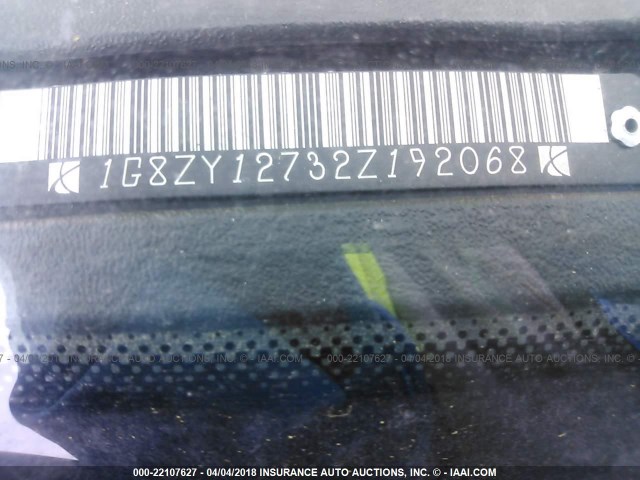 1G8ZY12732Z192068 - 2002 SATURN SC2 BLUE photo 9