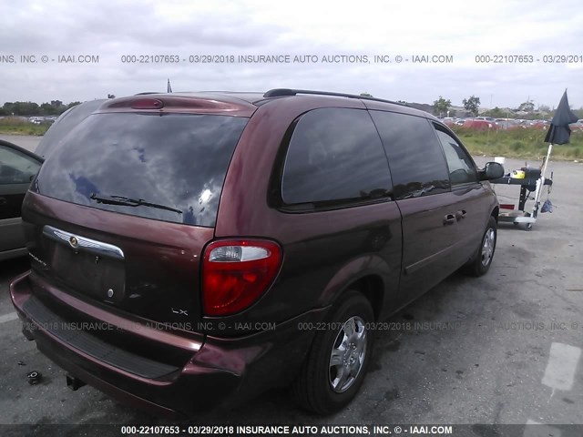 2A4GP44R97R243178 - 2007 CHRYSLER TOWN & COUNTRY LX MAROON photo 4