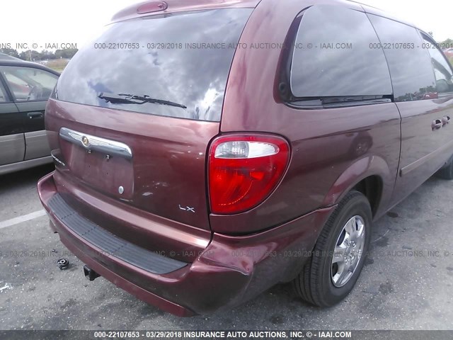 2A4GP44R97R243178 - 2007 CHRYSLER TOWN & COUNTRY LX MAROON photo 6