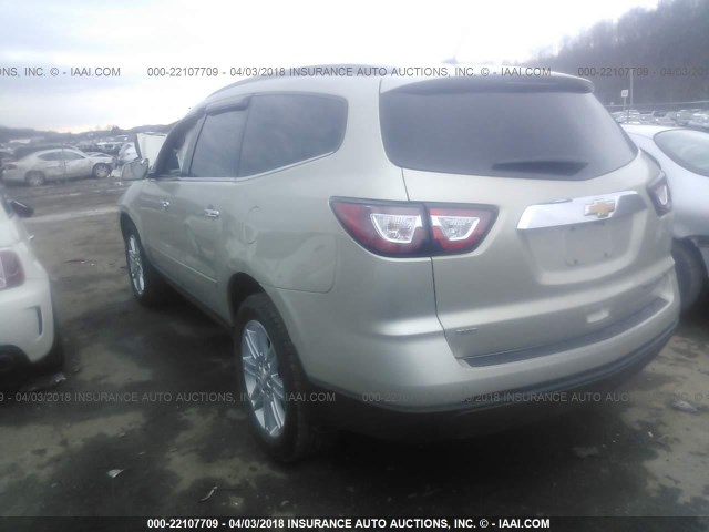 1GNKVGKD1FJ318187 - 2015 CHEVROLET TRAVERSE LT GOLD photo 3