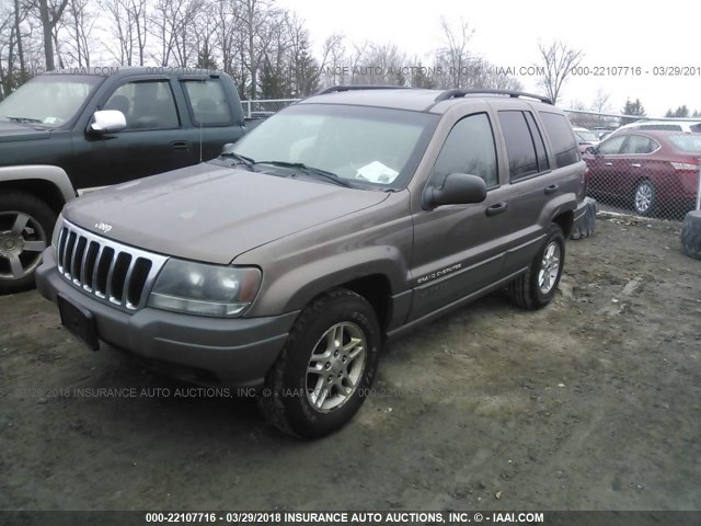 1J4GW48S52C241526 - 2002 JEEP GRAND CHEROKEE LAREDO BROWN photo 2